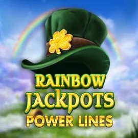 Rainbow Jackpots Power Lines online game logo by Red Tiger Gaming on spinsharks.eu