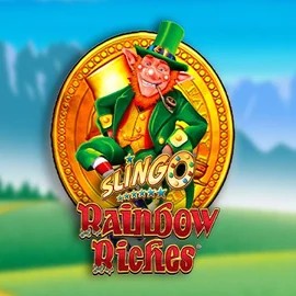 Slingo Rainbow Riches slot visual from Gaming Realms available on spinsharks.eu