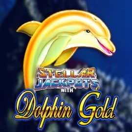 Dolphin Gold with Stellar Jackpots slot visual from Lightning Box Game available on spinsharks.eu
