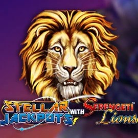 Stellar Jackpots with Serengeti Lions logo by Lightning Box Game at Spinshark Casino